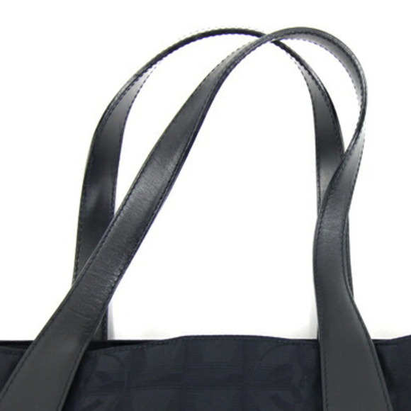 CHANEL Black Leather Logo Tote Bag - Picture 5 of 7